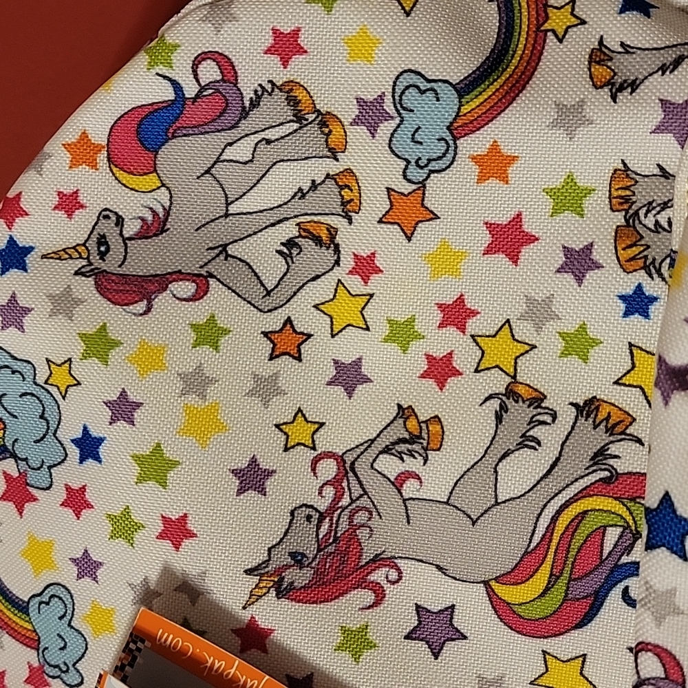 Vintage Unicorn Star Rainbow Back Pack Yak PAK Y2K - Picture 2 of 6